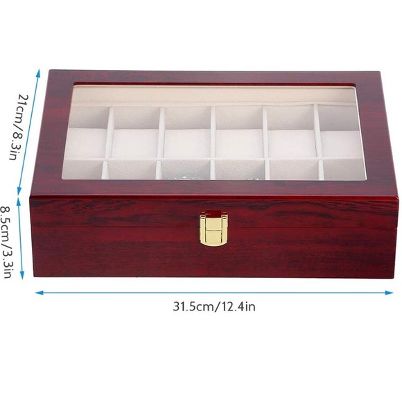 Beautiful Wooden 12 Slot Watch Jewelry Box - Picture 5 of 5